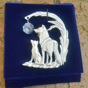 Fine pewter and Austrian crystal  suncatcher.